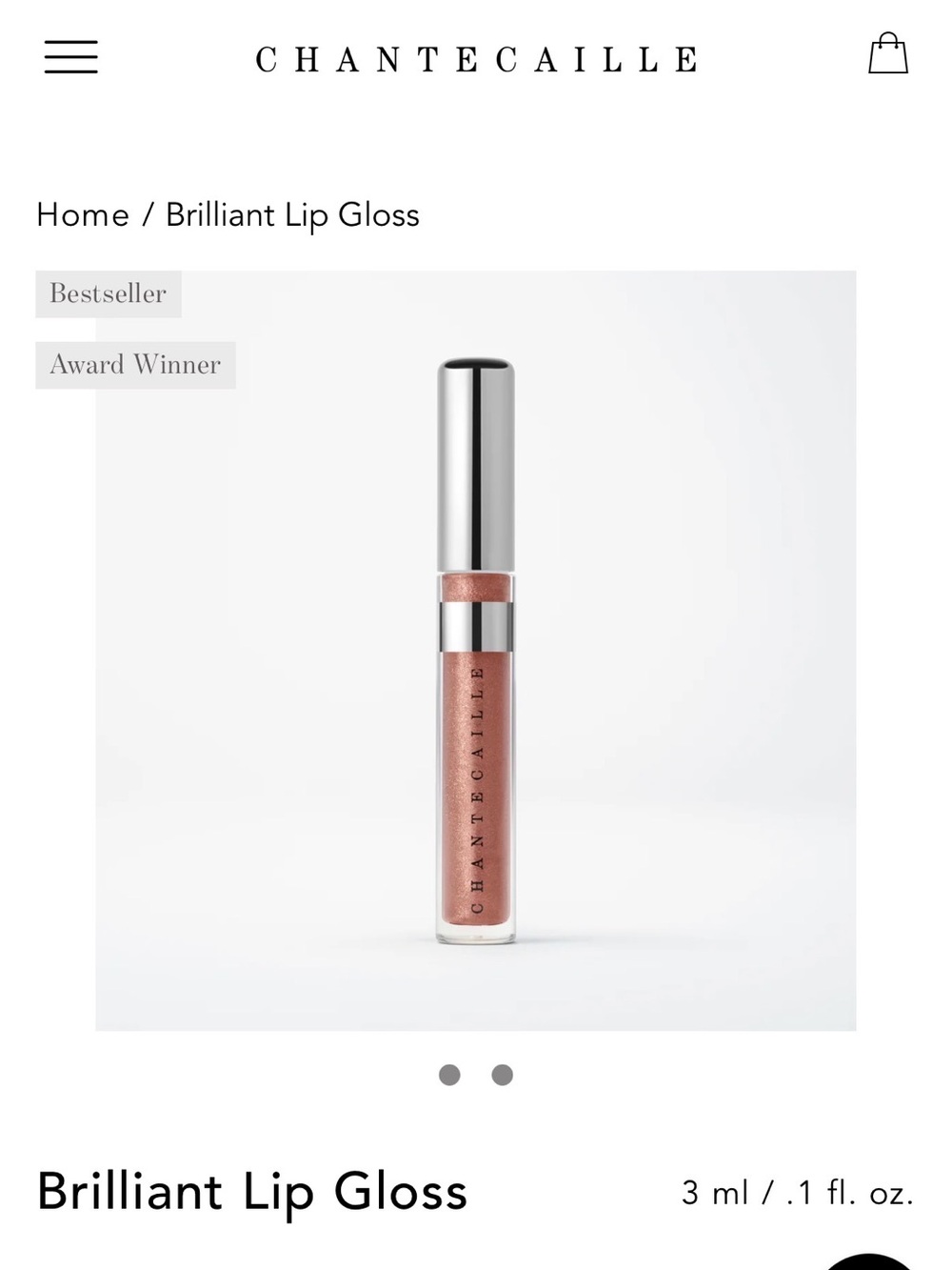 CHANTECAILLE Brilliant Lipgloss MODERN (Nude Beige) New-See Description